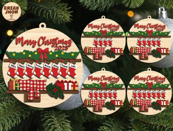Download Personalized Family Stocking Ornament - Stocking ornament Collection