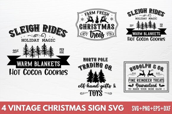 Download Vintage Christmas Sign SVG - Premium Resources