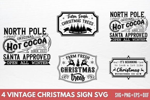 Download Vintage Christmas Sign SVG - Premium Resources