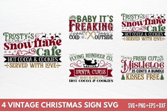 Download Vintage Christmas Sign SVG - Premium Resources