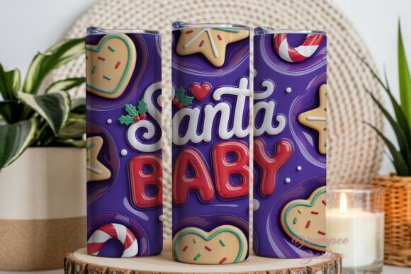 Download Santa Baby Festive Treats Tumbler Wrap - Festive treats Collection